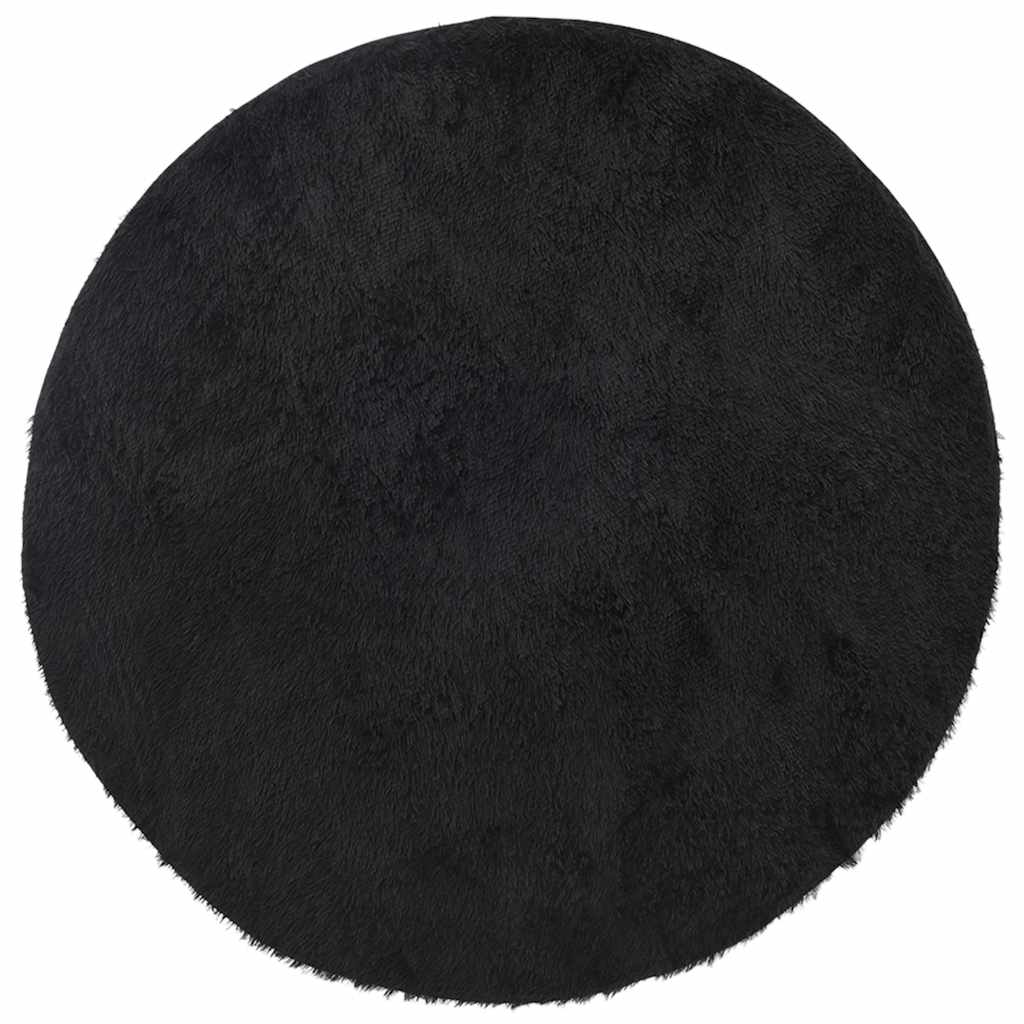 shaggy gulvtæppe NAVARRA 200x200 cm høje luv polyester sort