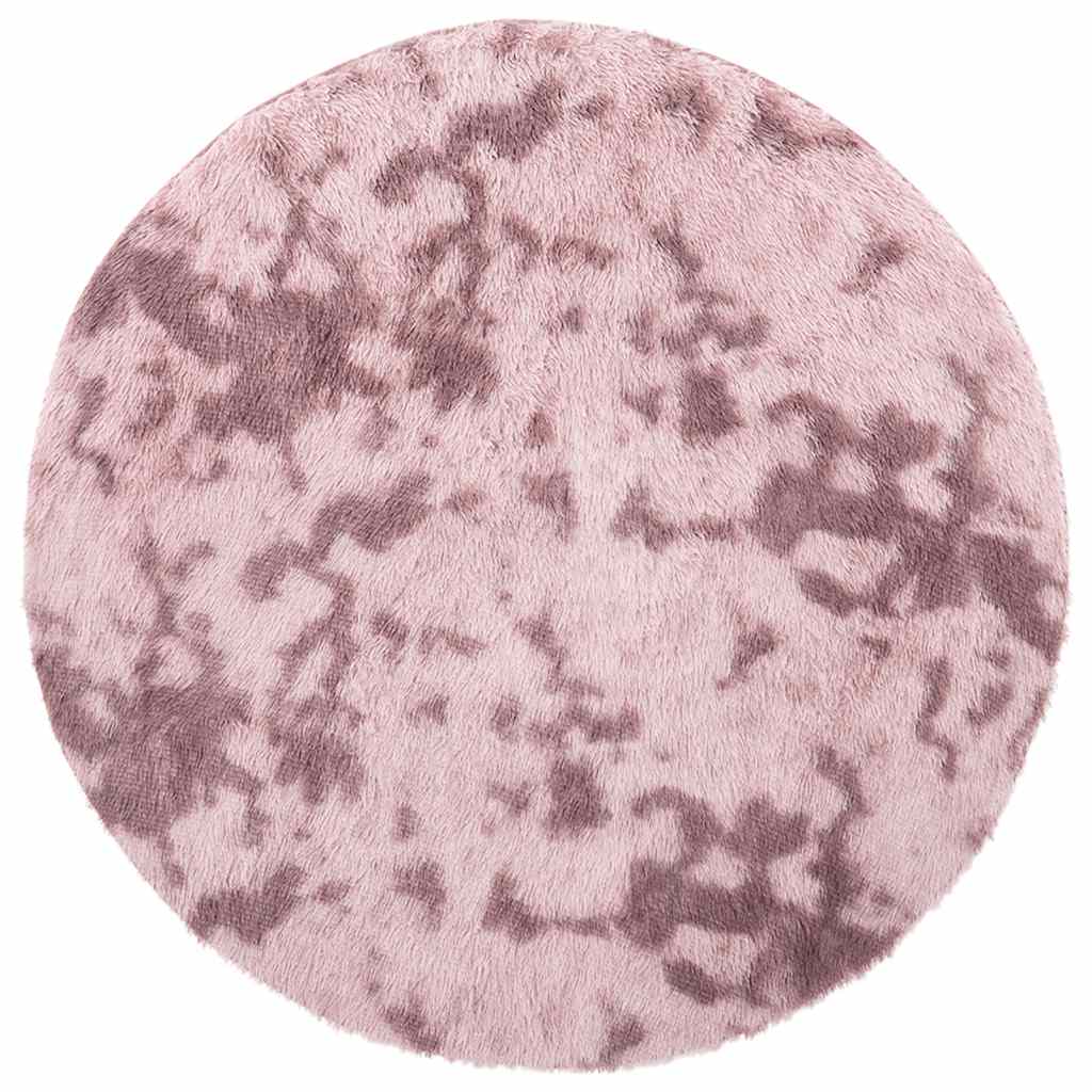 shaggy gulvtæppe NAVARRA 200x200 cm høje luv støvet rosa