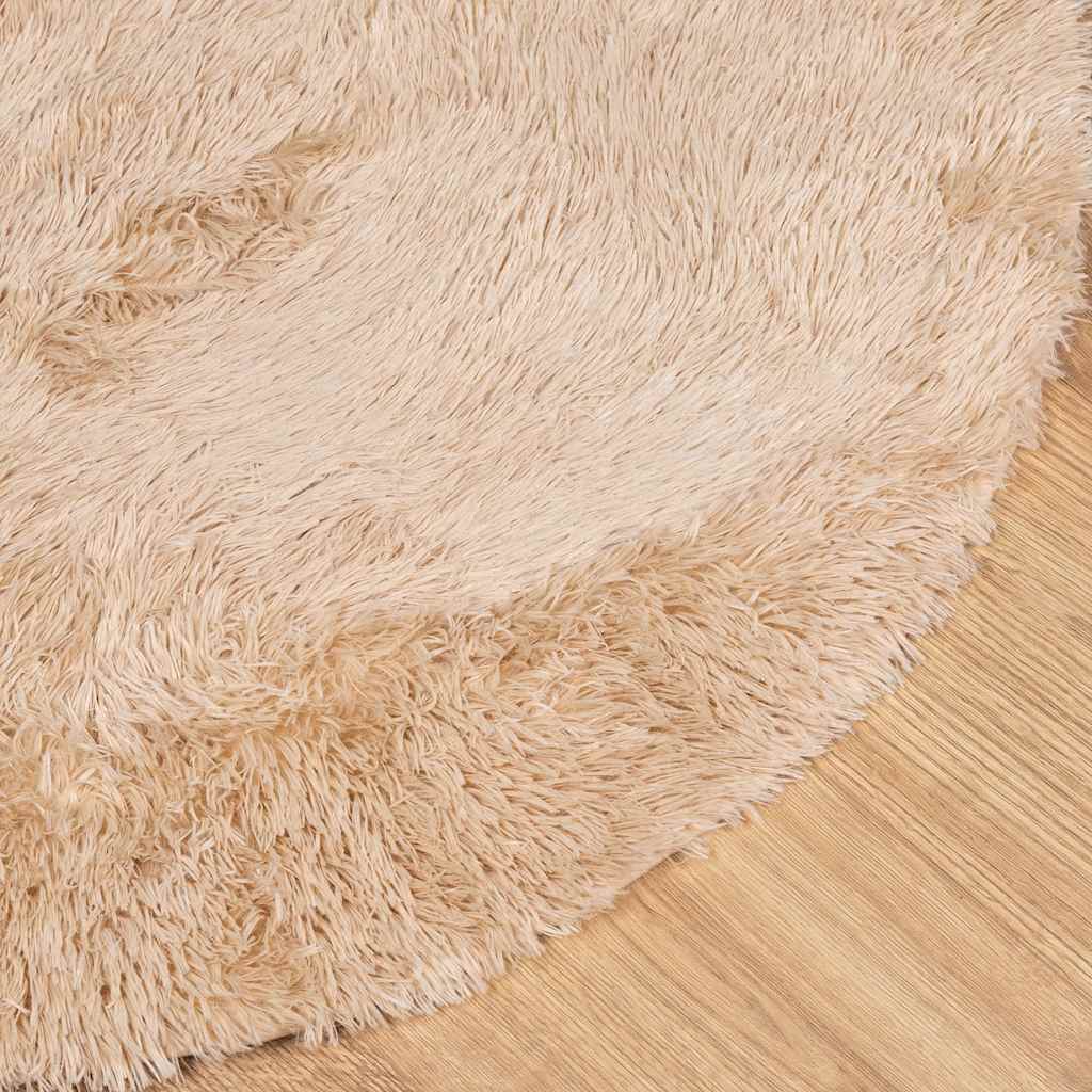 shaggy gulvtæppe NAVARRA 300x200 cm høje luv polyester beige