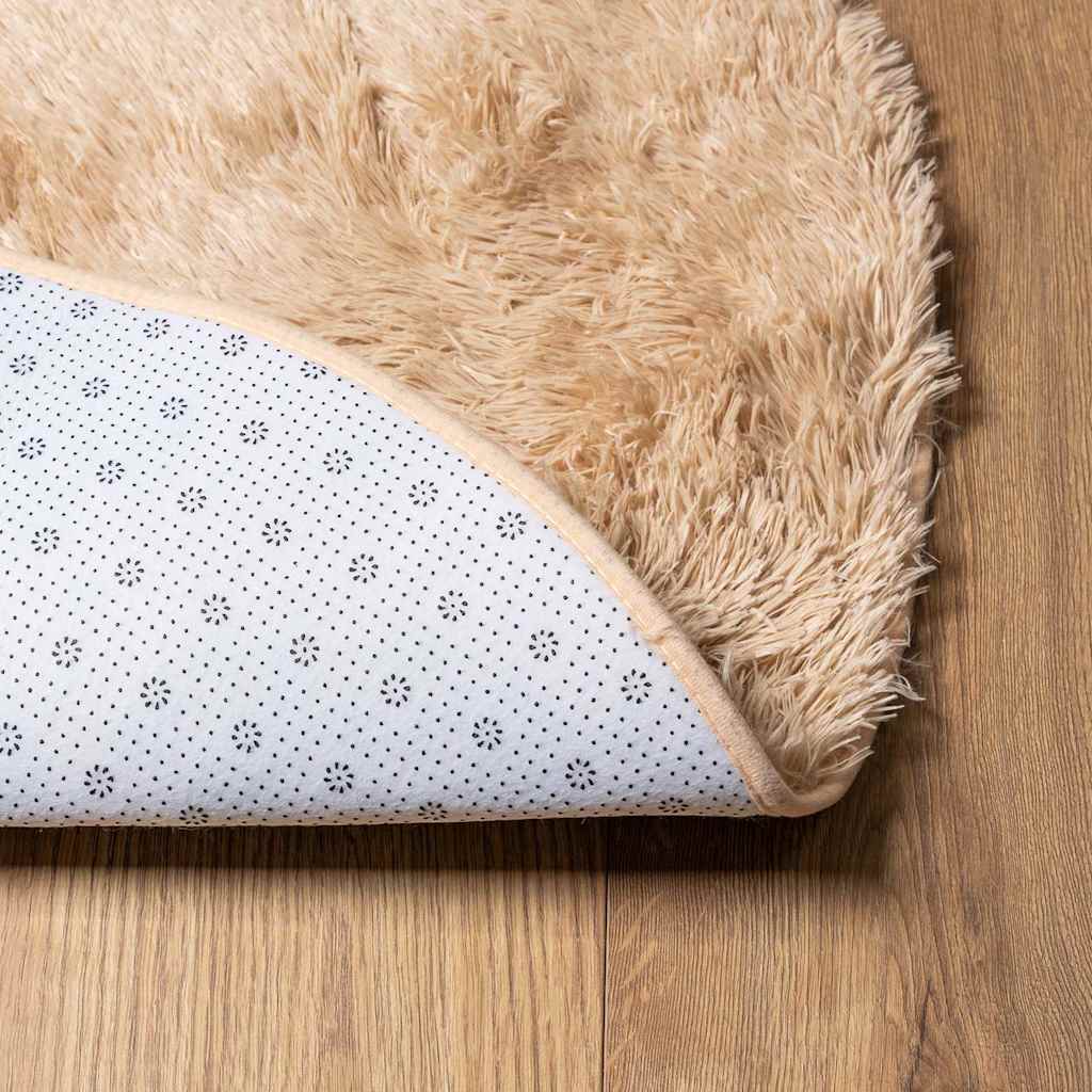 shaggy gulvtæppe NAVARRA 300x200 cm høje luv polyester beige
