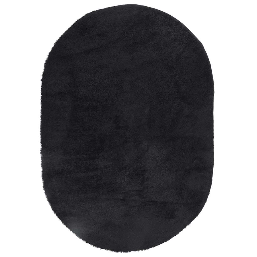 shaggy gulvtæppe NAVARRA 300x200 cm høje luv polyester sort