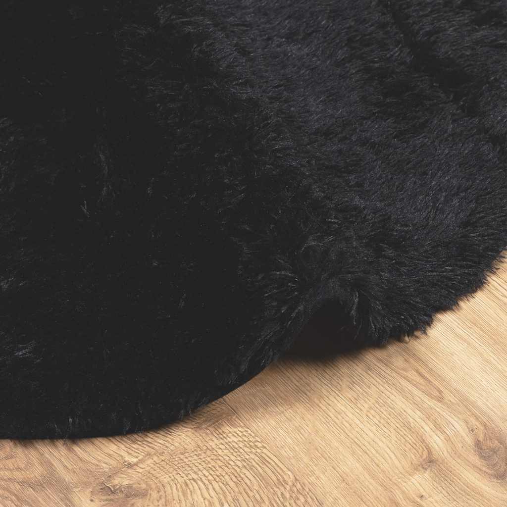 shaggy gulvtæppe NAVARRA 300x200 cm høje luv polyester sort