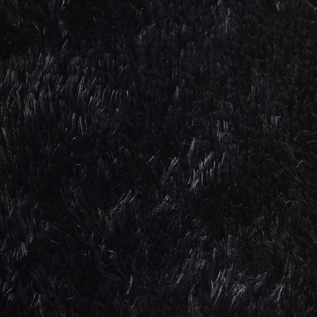 shaggy gulvtæppe NAVARRA 300x200 cm høje luv polyester sort