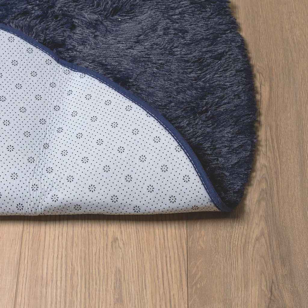 shaggy gulvtæppe NAVARRA 300x200cm høje luv polyester marineblå