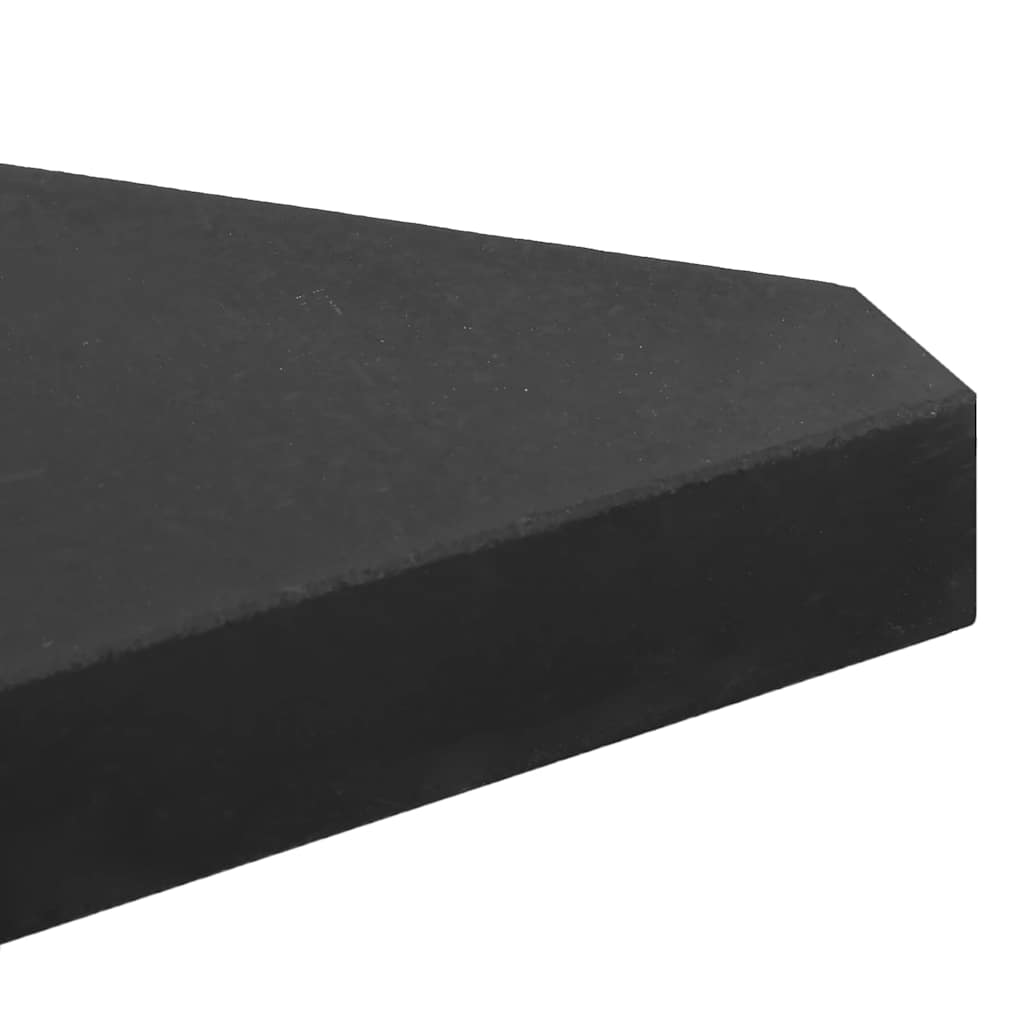 parasolvægtplader 4 stk. granit 14 kg trekantet sort