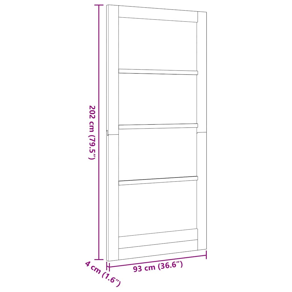 Indvendig Dør ORKDAL Brun 93 x 202 cm