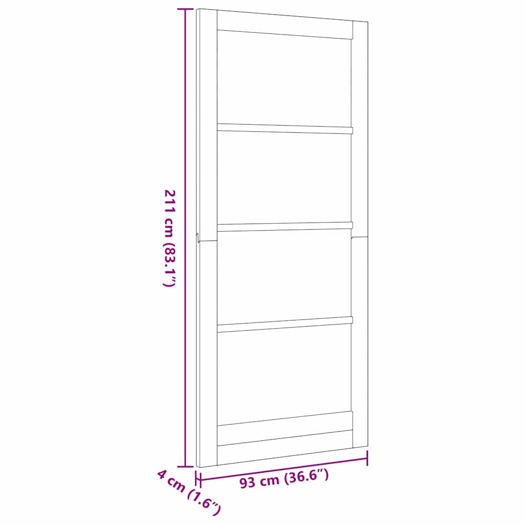 Indvendig Dør ORKDAL Hvid grundmalet 93 x 211 cm