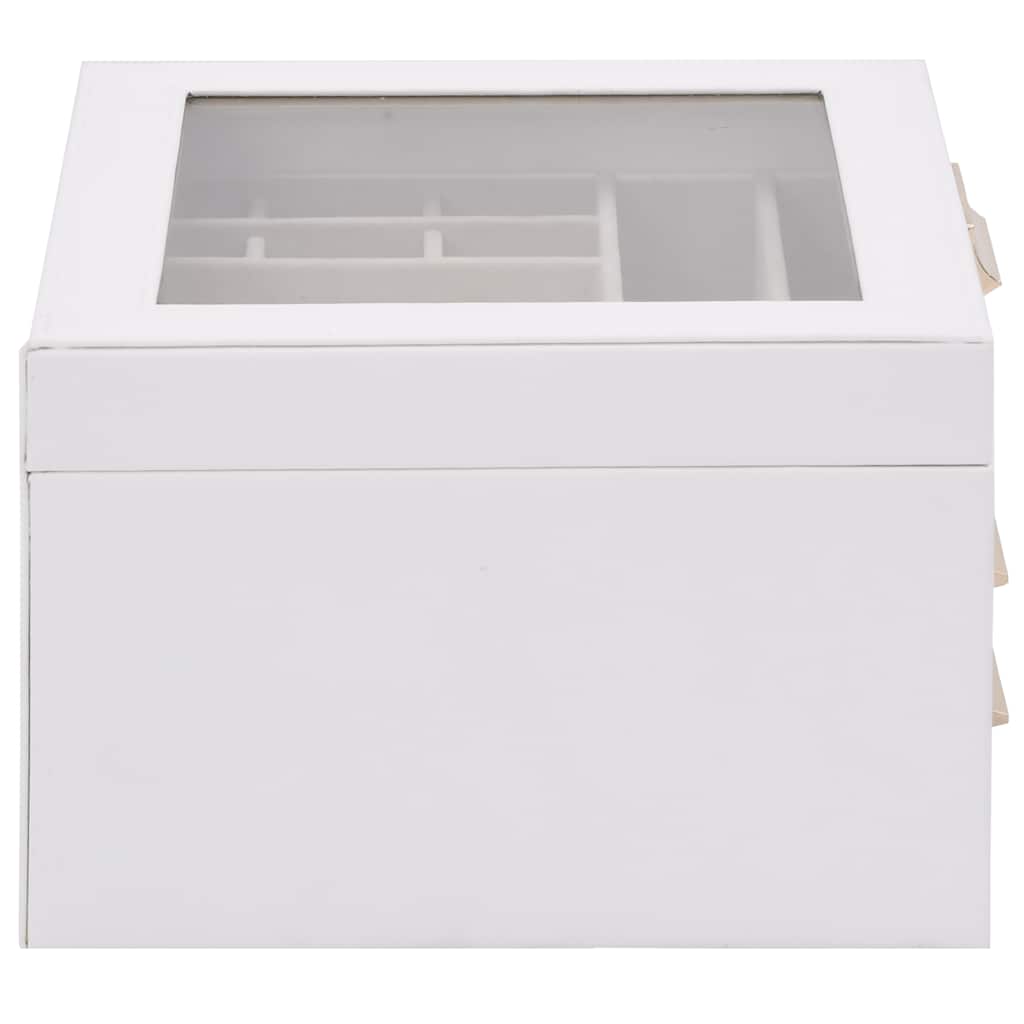 smykkeskrin 3-lags 23x20,5x14 cm hvid