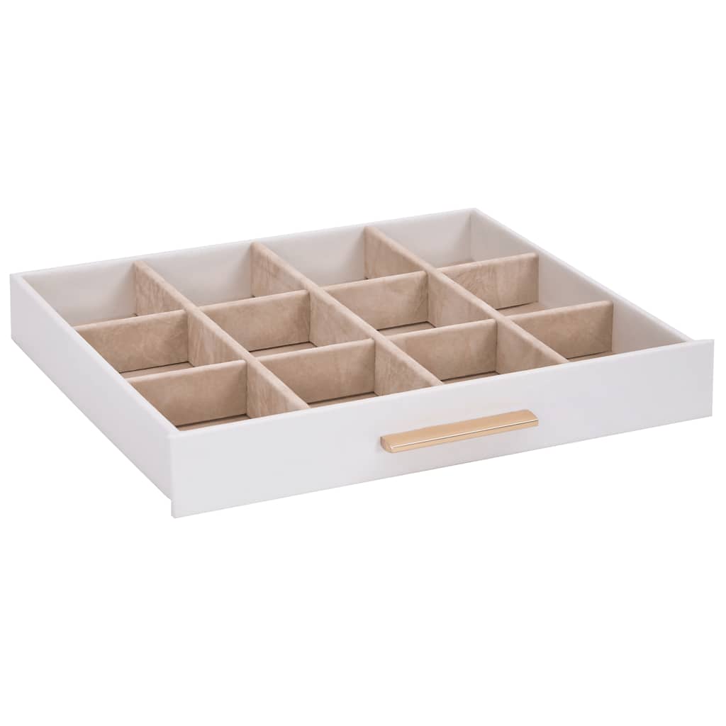 smykkeskrin 3-lags 23x20,5x14 cm hvid