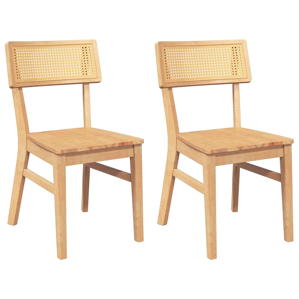 spisebordsstole 2 stk. massivt gummitræ