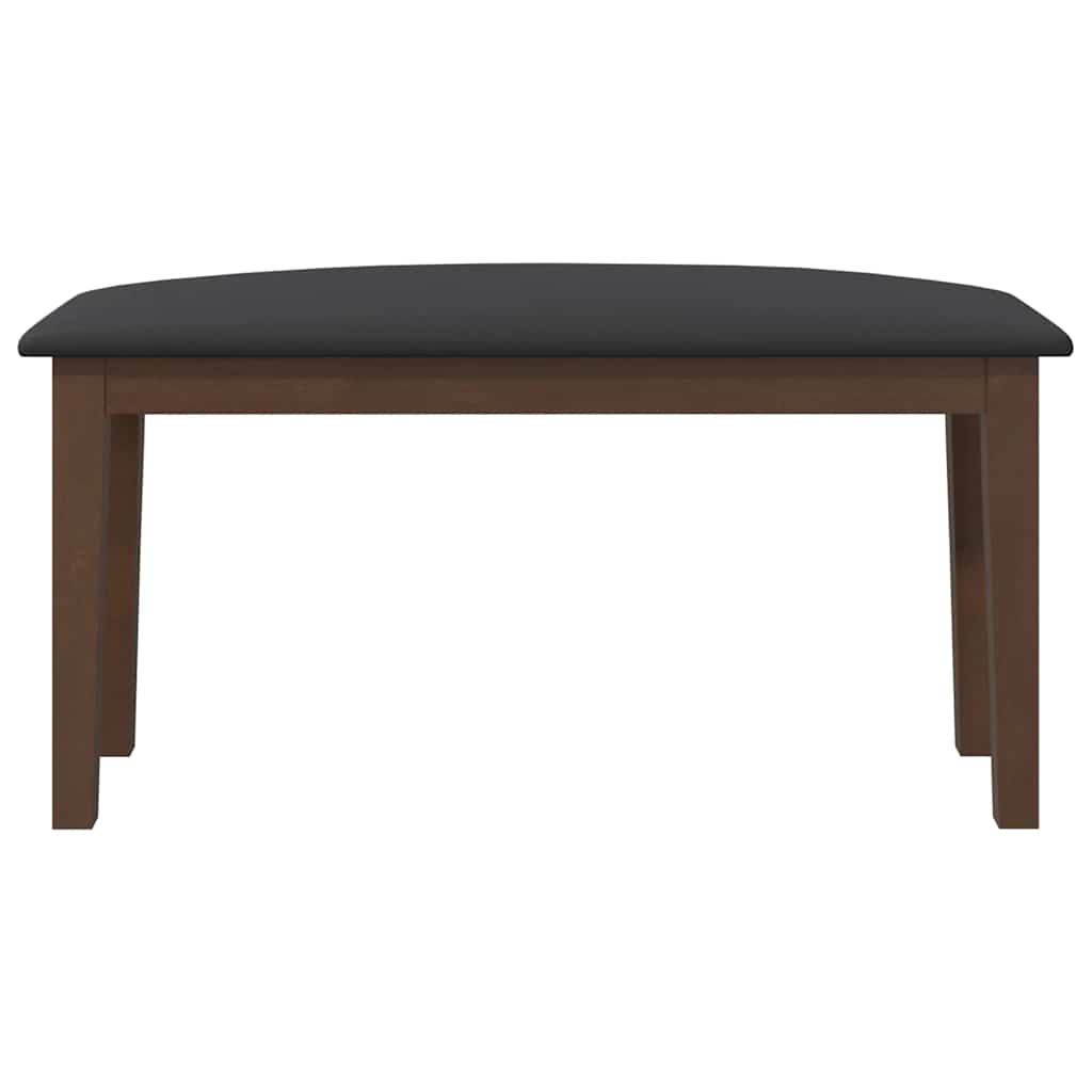 bænk 90 cm massivt gummitræ brun