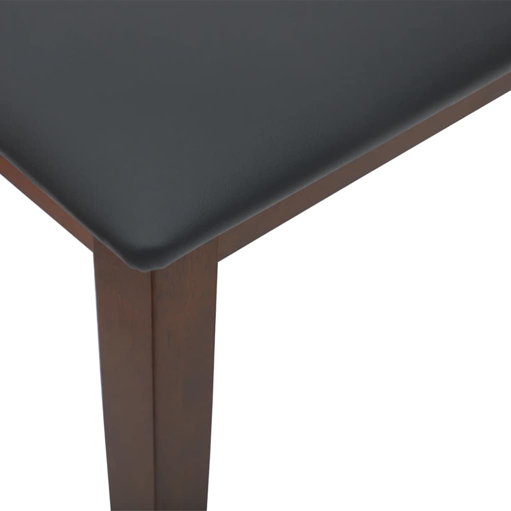 bænk 90 cm massivt gummitræ brun