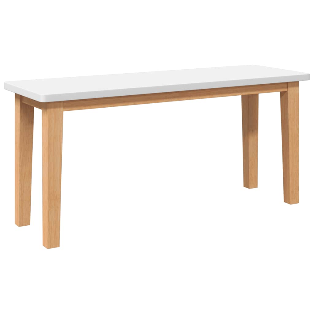 bænk 90 cm massivt gummitræ