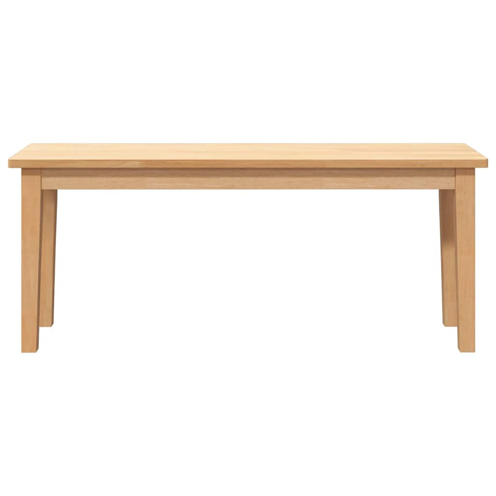 bænk 110 cm massivt gummitræ