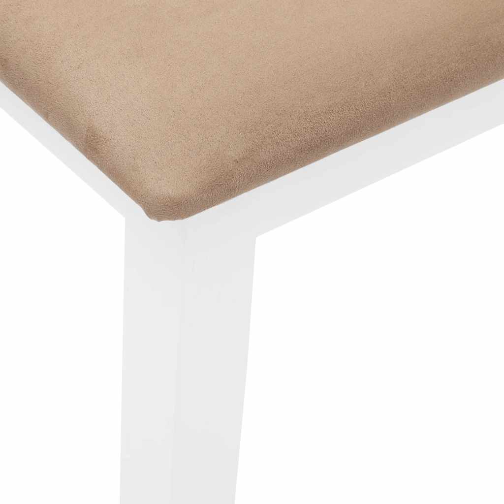 bænk 110 cm massivt gummitræ hvid