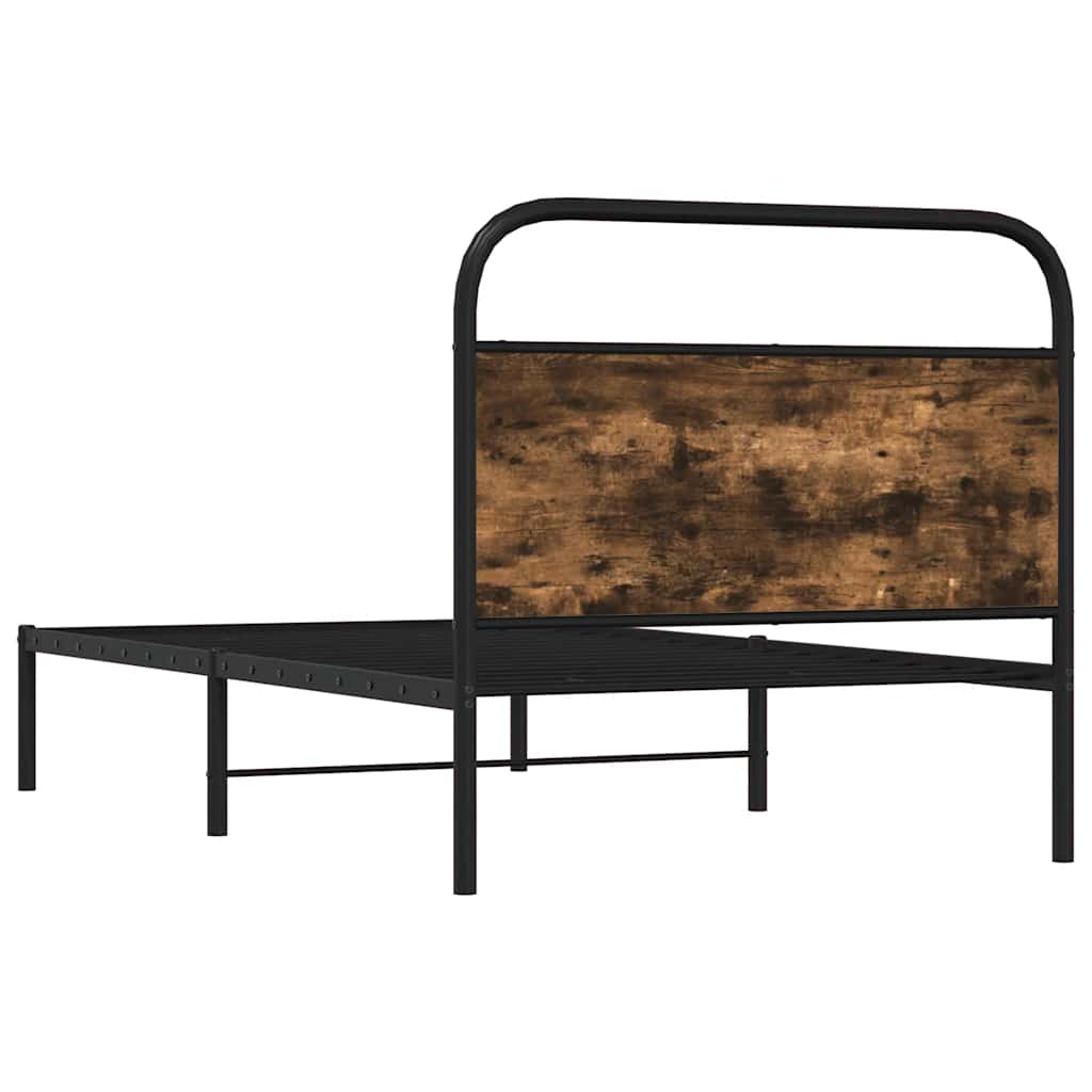 sengeramme 100x190 cm uden madras konstrueret træ røget eg