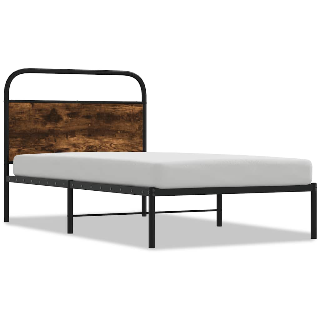 sengeramme 107x203 cm uden madras konstrueret træ røget eg