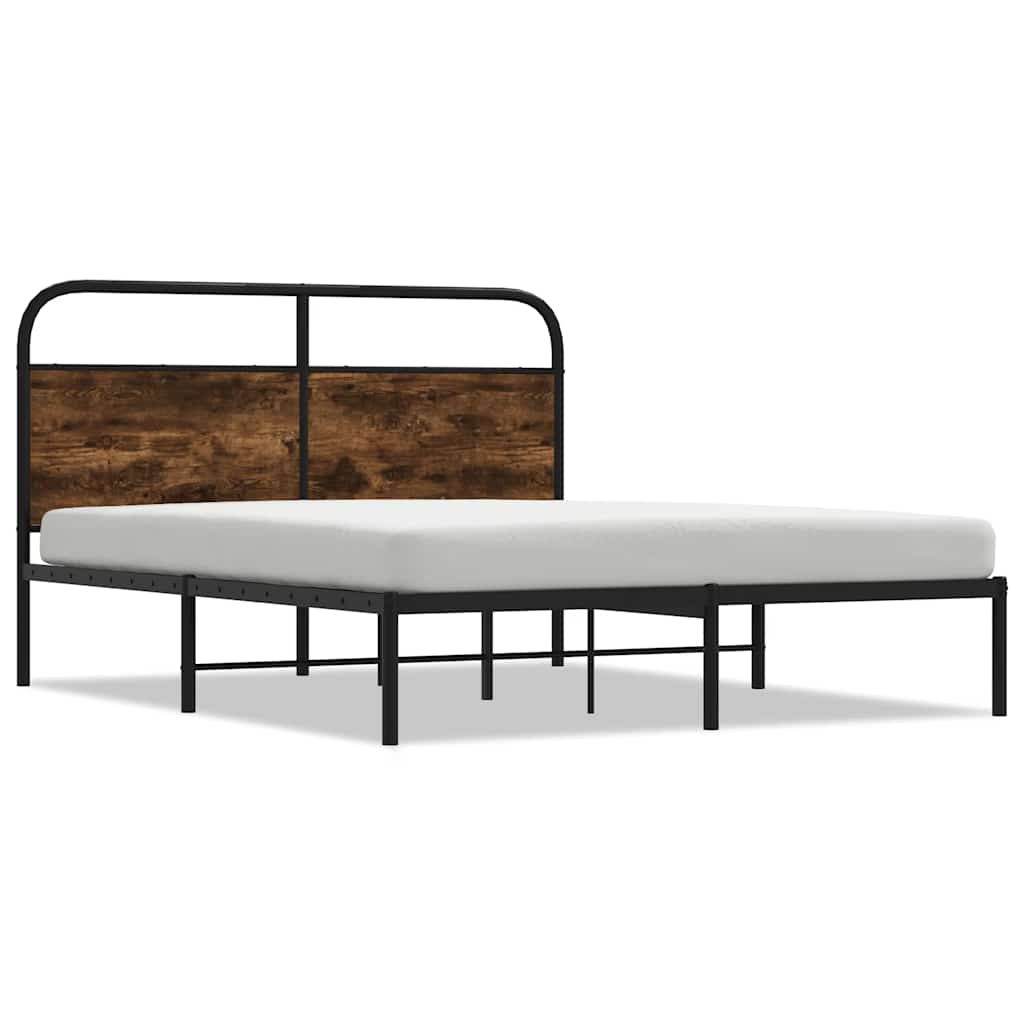 sengeramme 120x190 cm uden madras konstrueret træ røget eg