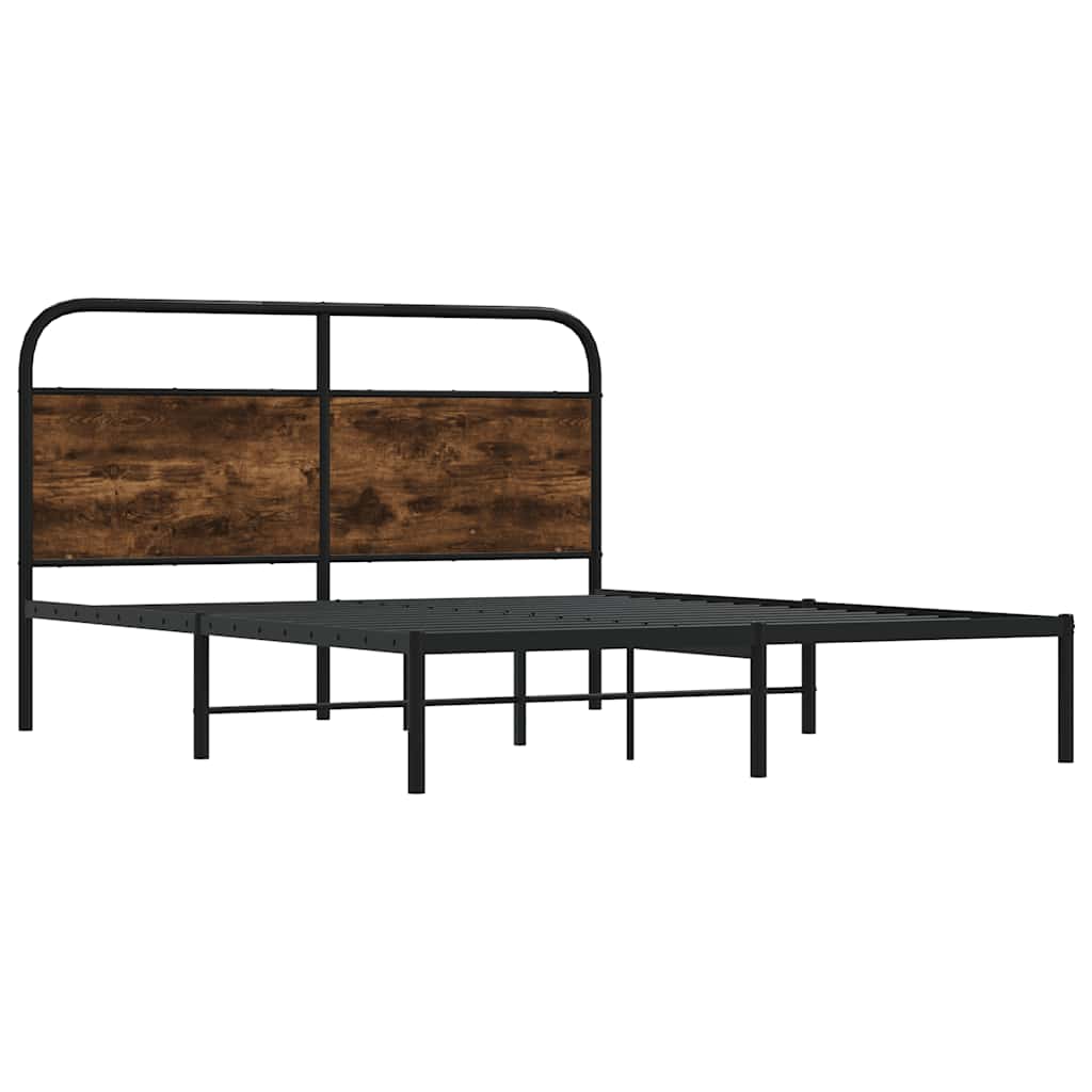 sengeramme 120x190 cm uden madras konstrueret træ røget eg