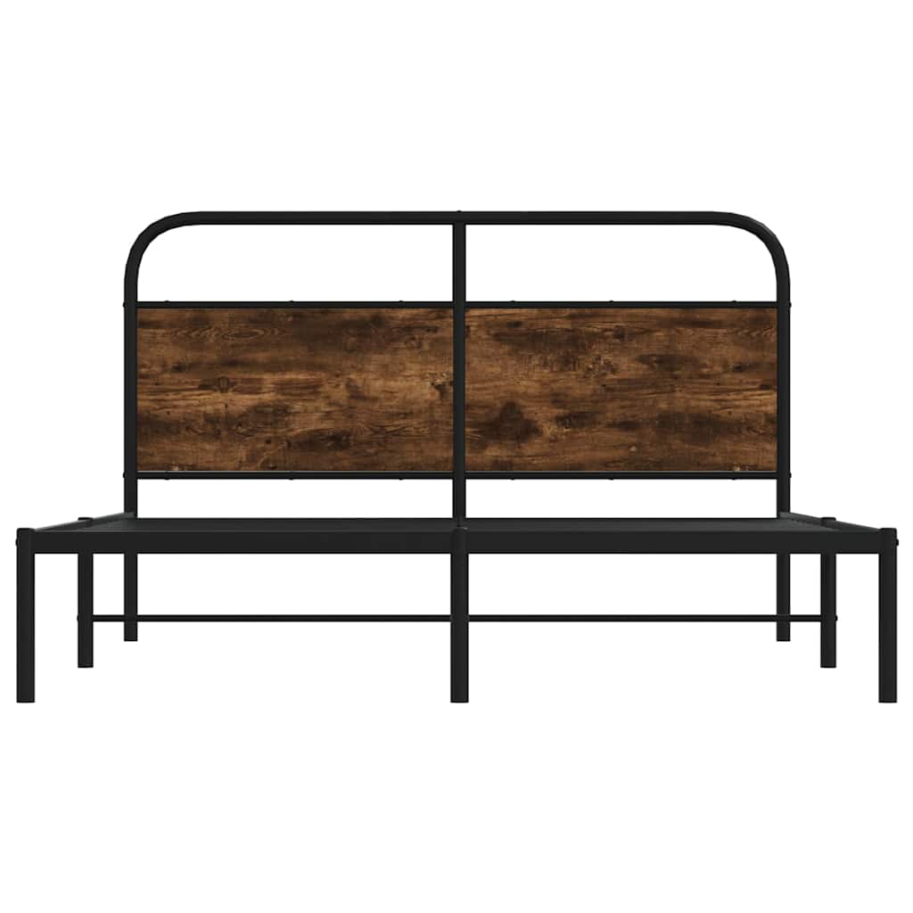 sengeramme 120x190 cm uden madras konstrueret træ røget eg