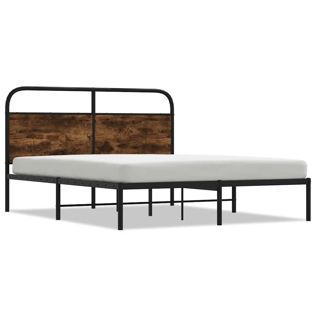 sengeramme 120x200 cm uden madras konstrueret træ røget eg