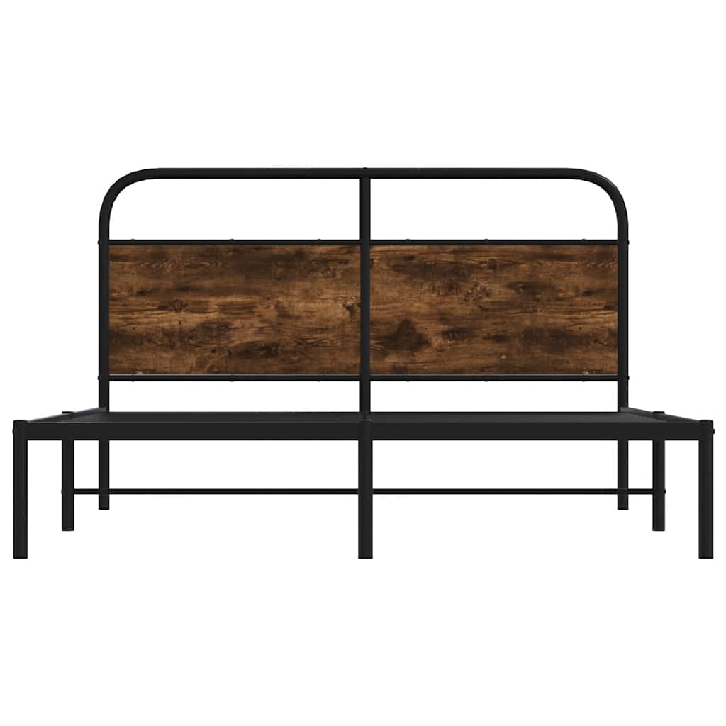 sengeramme 120x200 cm uden madras konstrueret træ røget eg