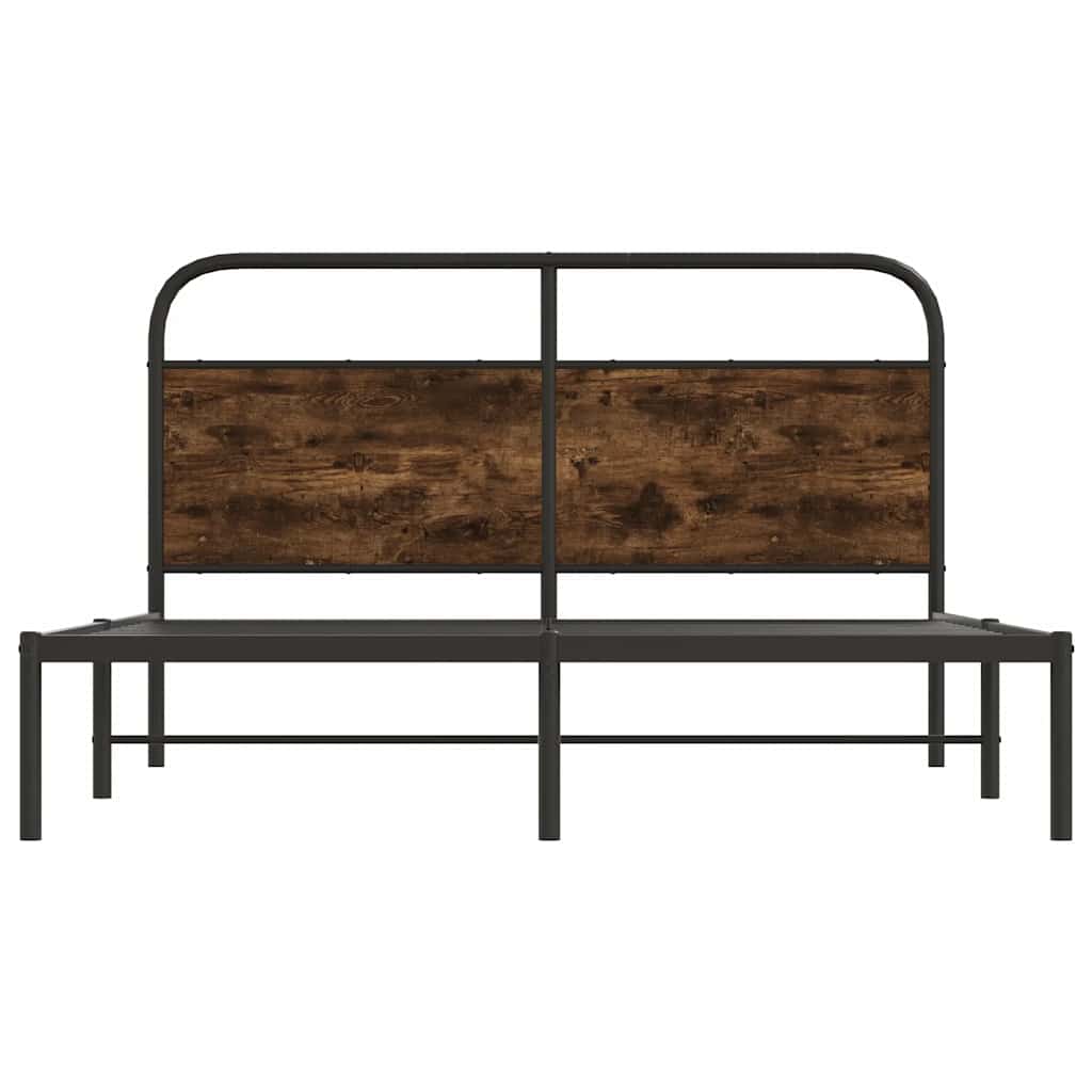 sengeramme 150x200 cm uden madras konstrueret træ røget eg