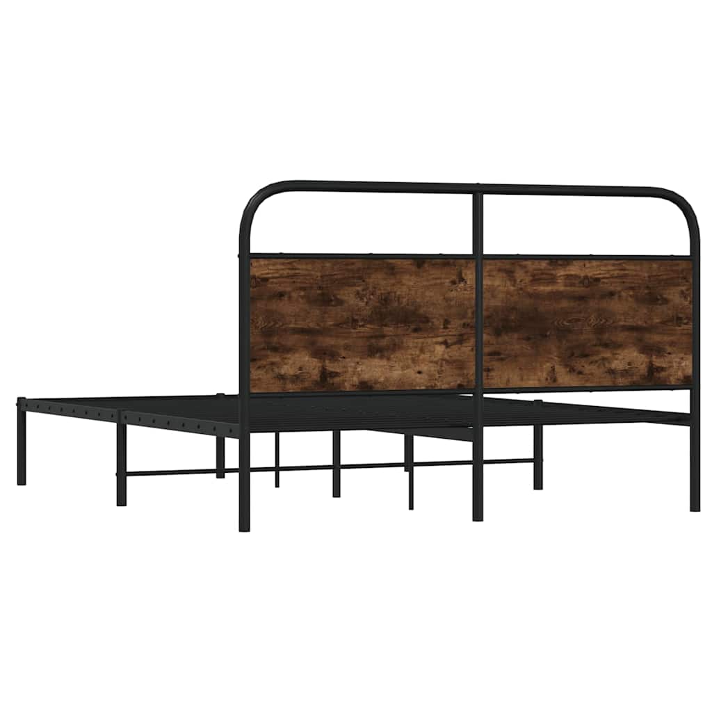 sengeramme 150x200 cm uden madras konstrueret træ røget eg