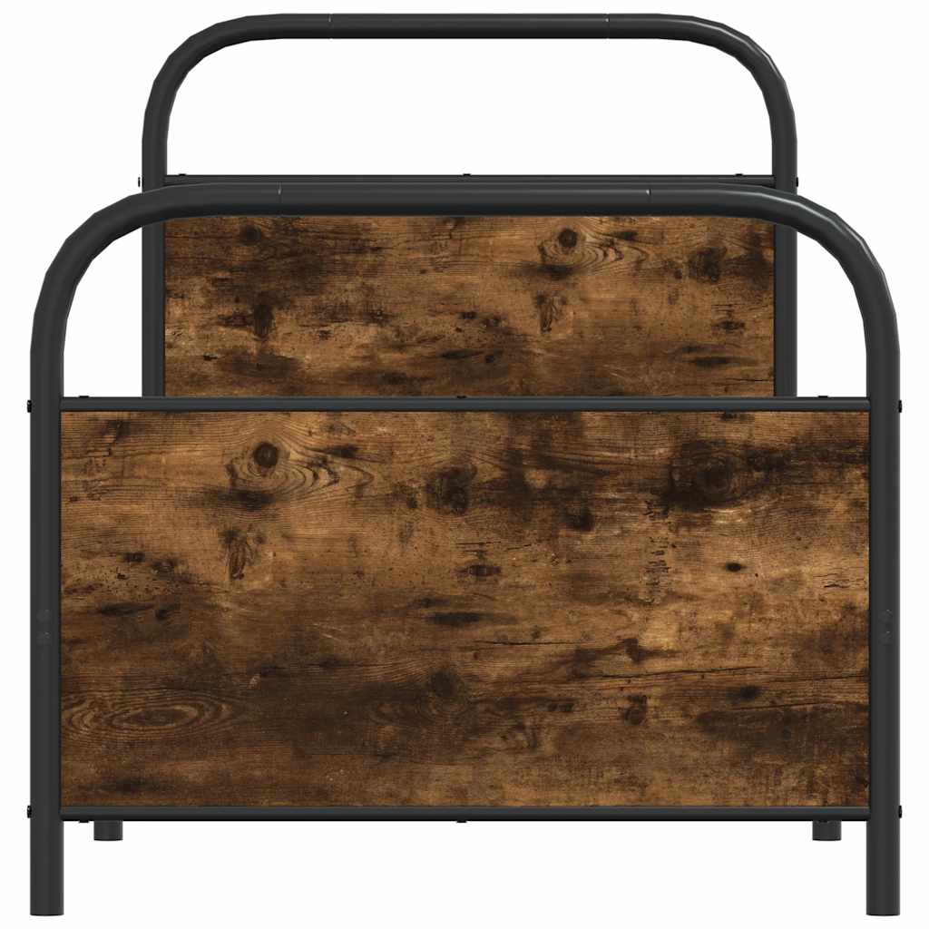 sengeramme 75x190 cm uden madras konstrueret træ røget eg