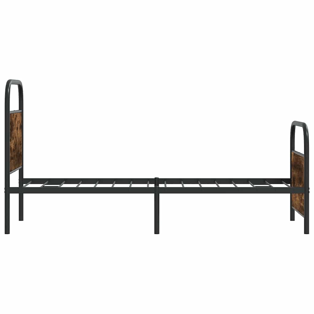 sengeramme 75x190 cm uden madras konstrueret træ røget eg