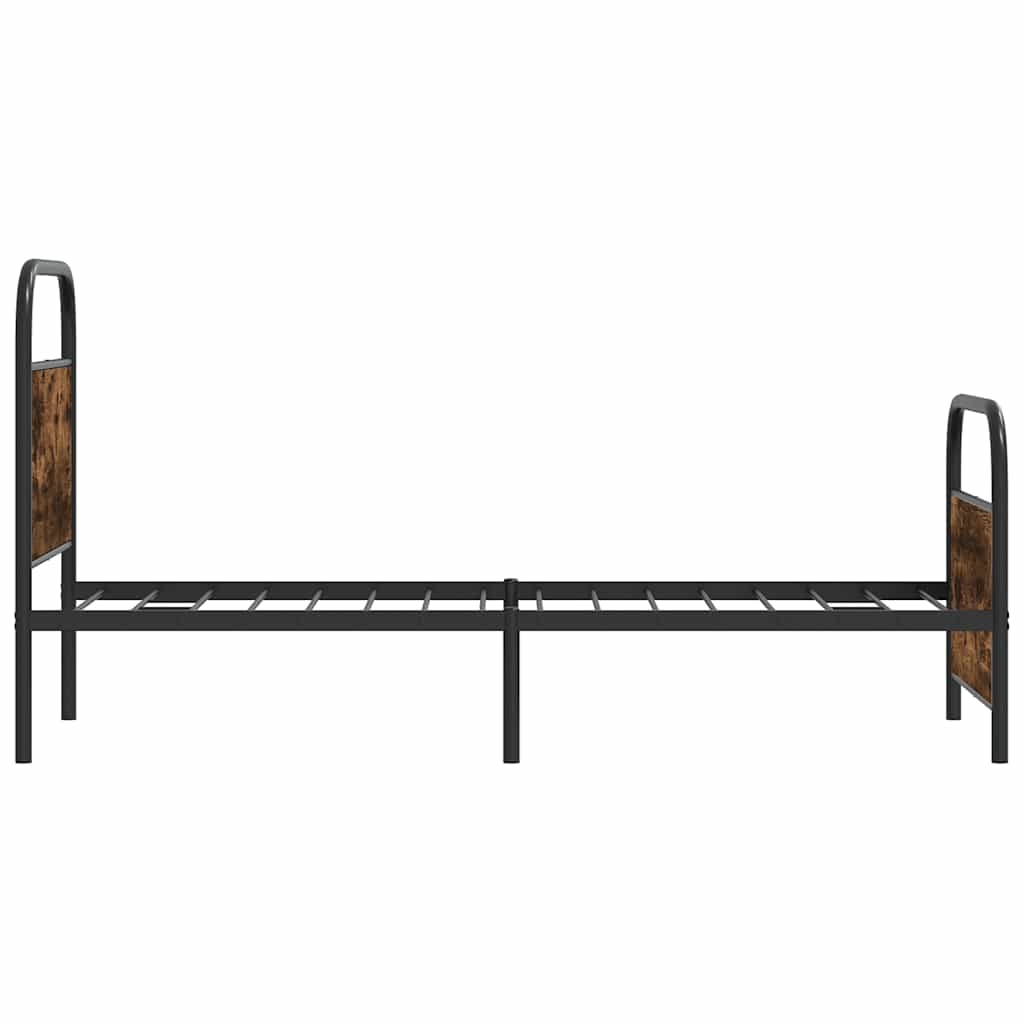 sengeramme 80x200 cm uden madras konstrueret træ røget eg