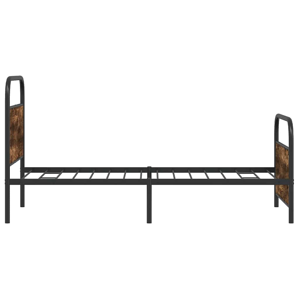 sengeramme 90x190 cm uden madras konstrueret træ røget eg