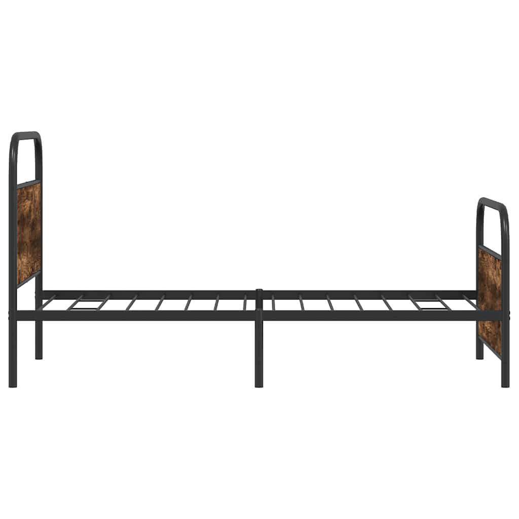 sengeramme 90x200 cm uden madras konstrueret træ røget eg