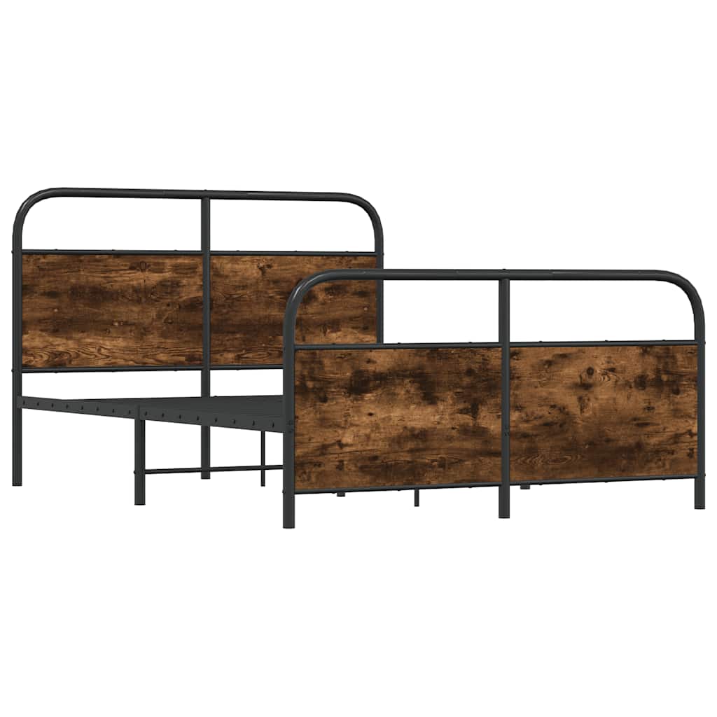 sengeramme 120x190 cm uden madras konstrueret træ røget eg