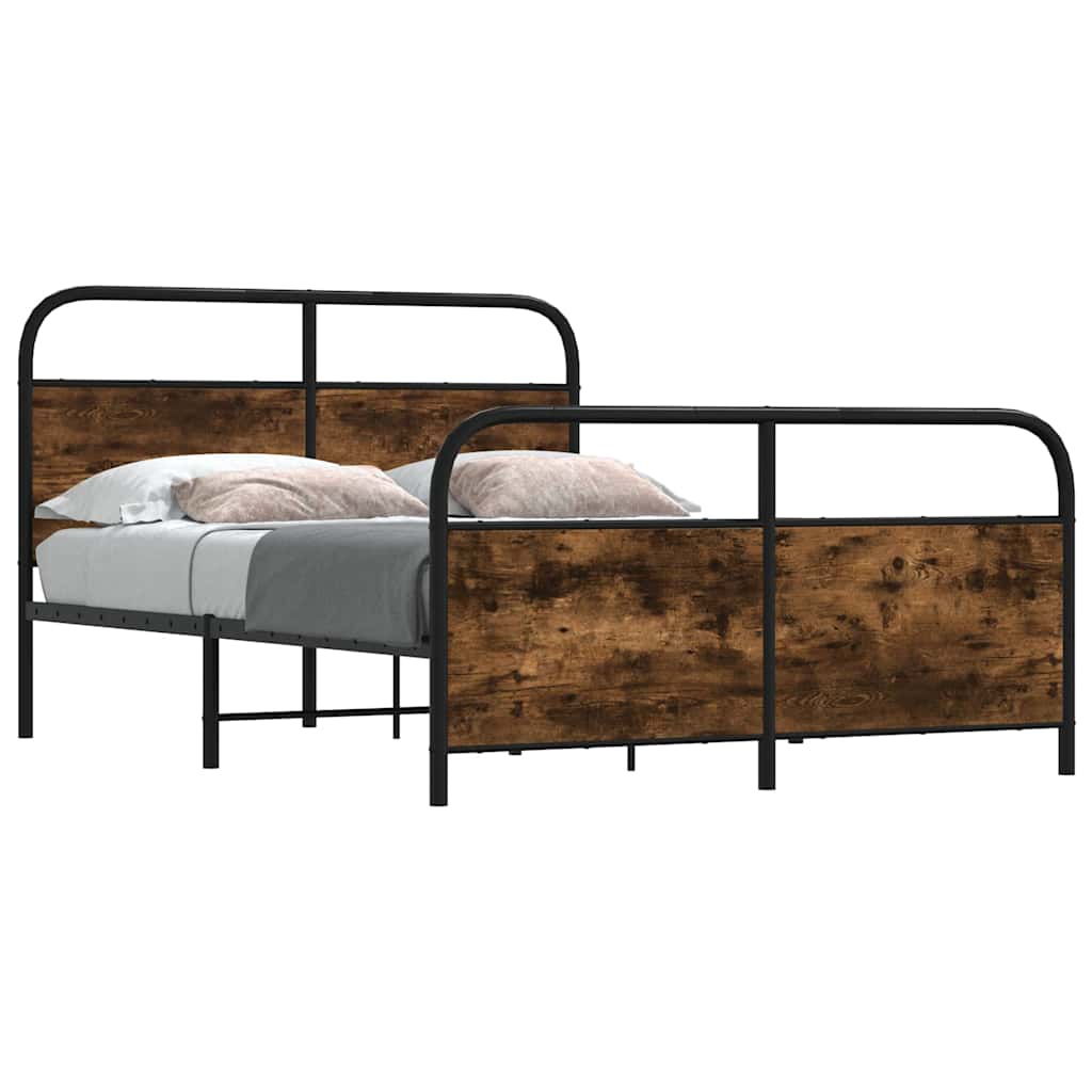 sengeramme 120x190 cm uden madras konstrueret træ røget eg