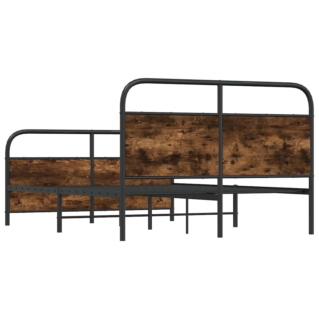 sengeramme 120x200 cm uden madras konstrueret træ røget eg