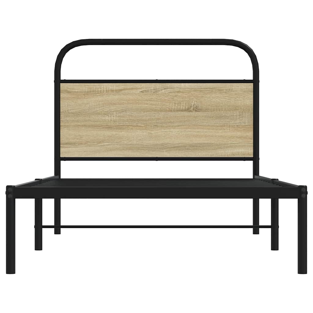 sengeramme 90x200 cm uden madras konstrueret træ sonoma-eg