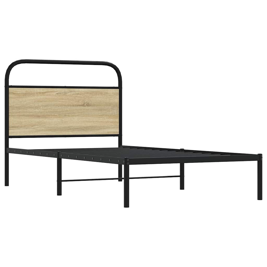 sengeramme 90x200 cm uden madras konstrueret træ sonoma-eg