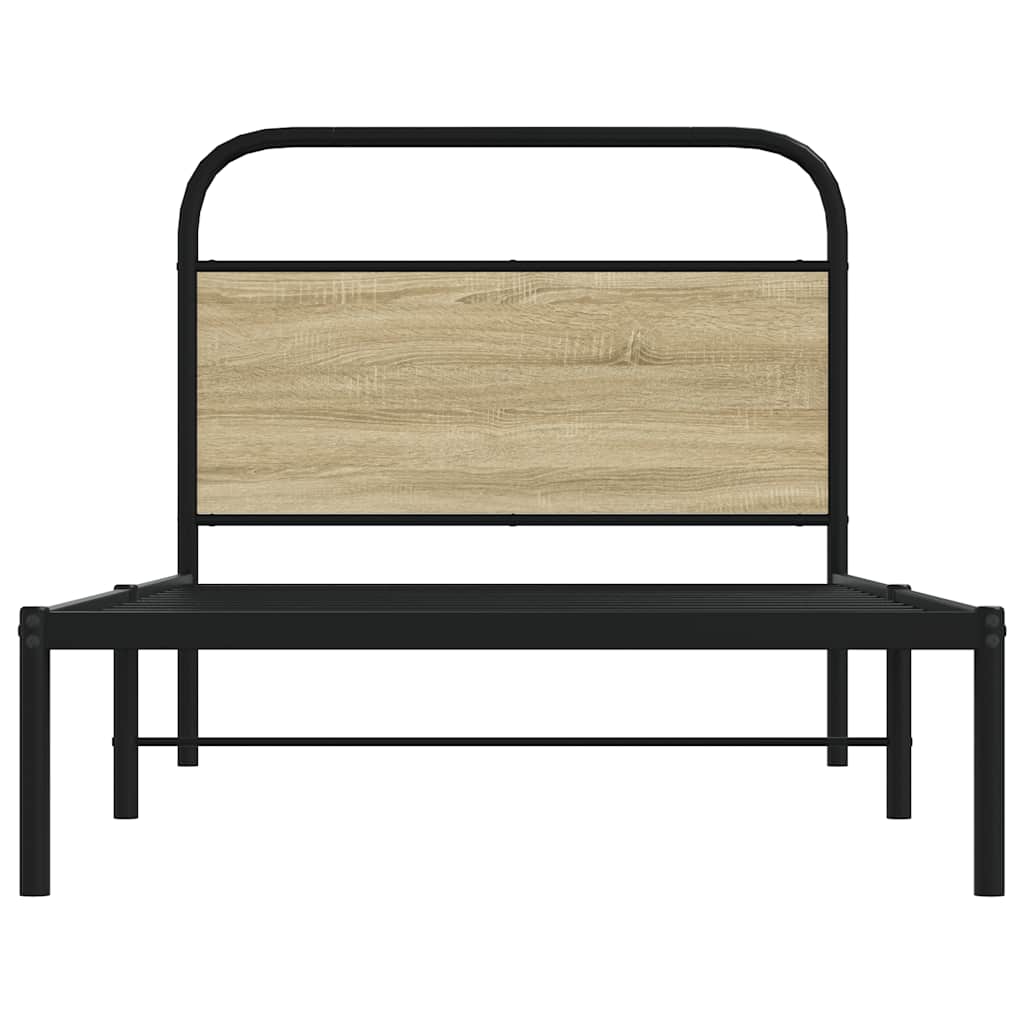 sengeramme 100x190 cm uden madras konstrueret træ sonoma-eg