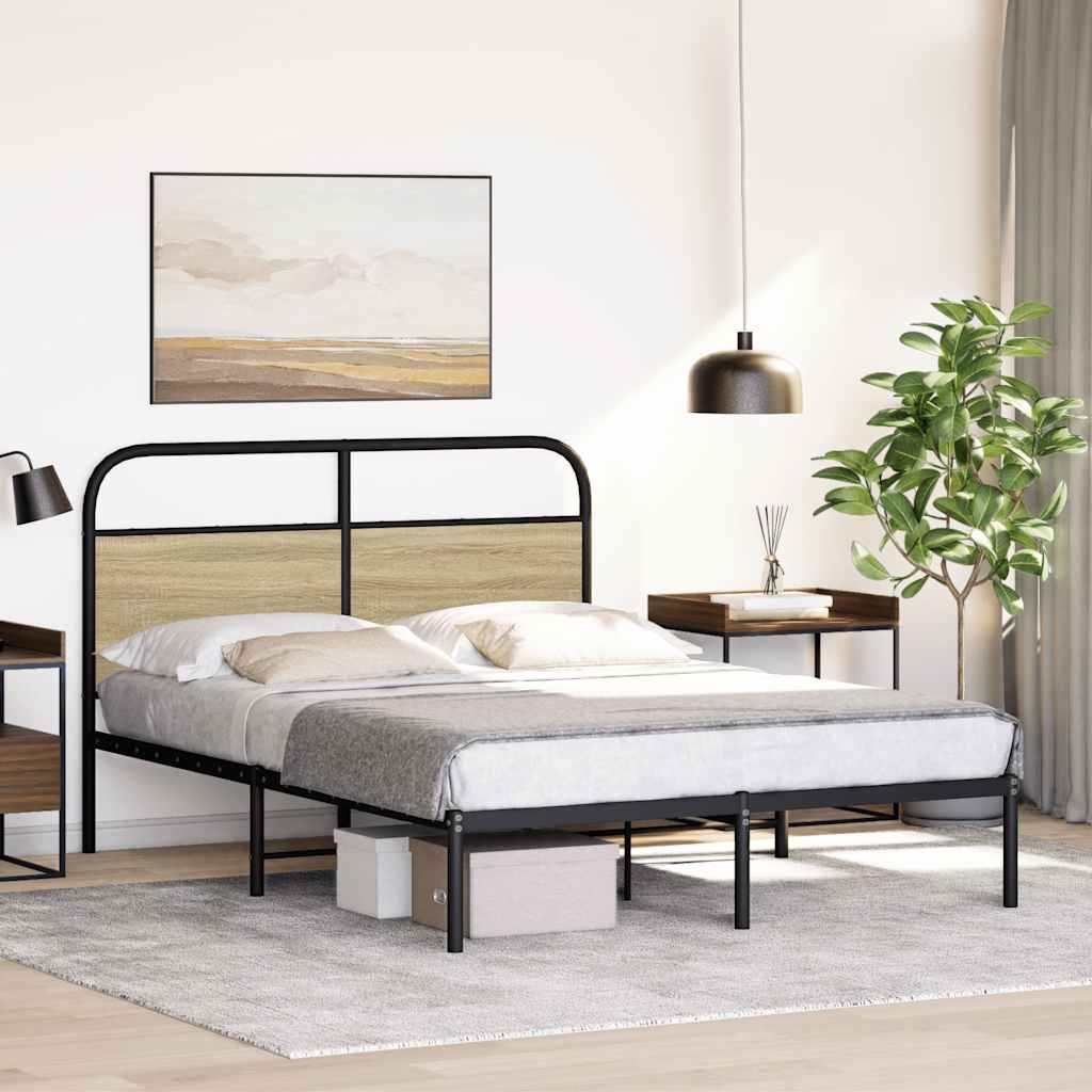sengeramme 120x190 cm uden madras konstrueret træ sonoma-eg