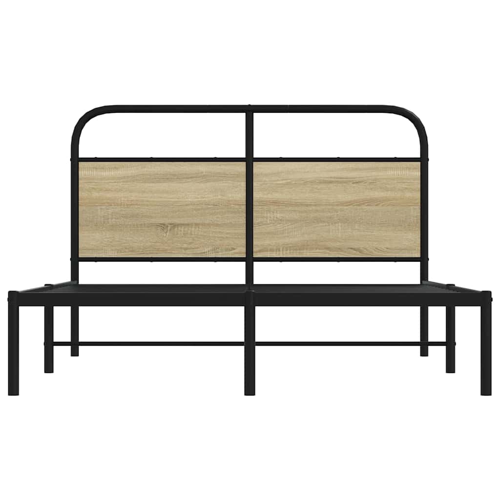 sengeramme 140x190 cm uden madras konstrueret træ sonoma-eg
