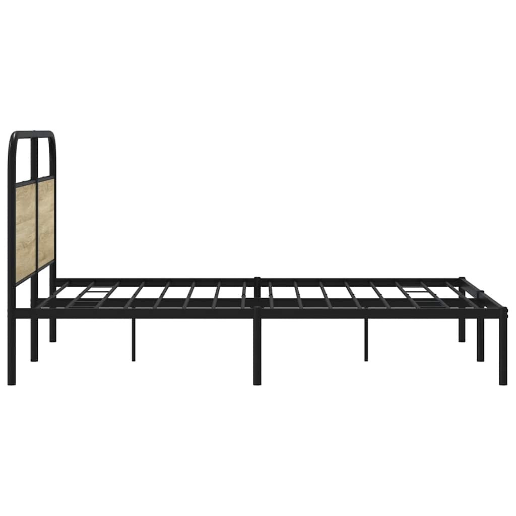 sengeramme 150x200 cm uden madras konstrueret træ sonoma-eg