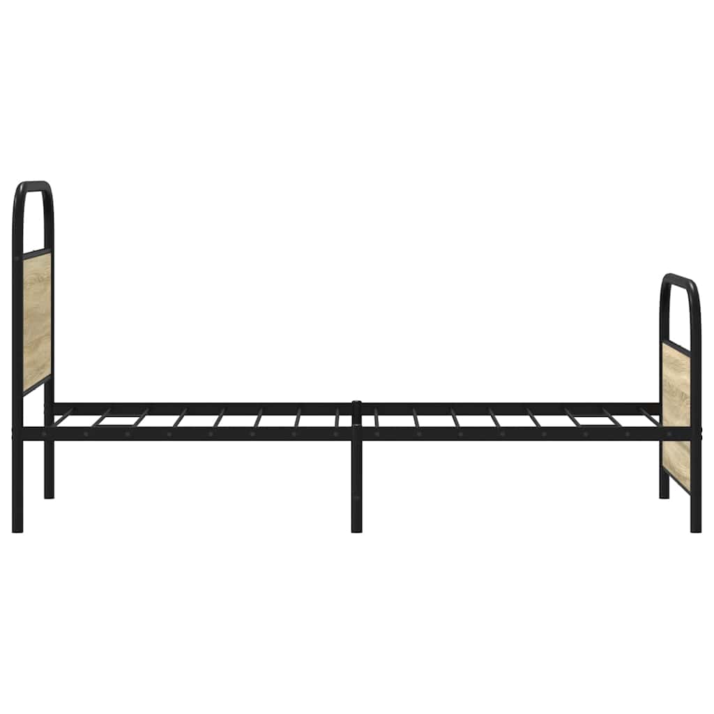 sengeramme 75x190 cm uden madras konstrueret træ sonoma-eg