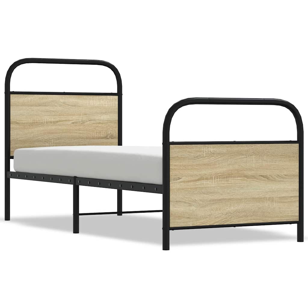 sengeramme 80x200 cm uden madras konstrueret træ sonoma-eg