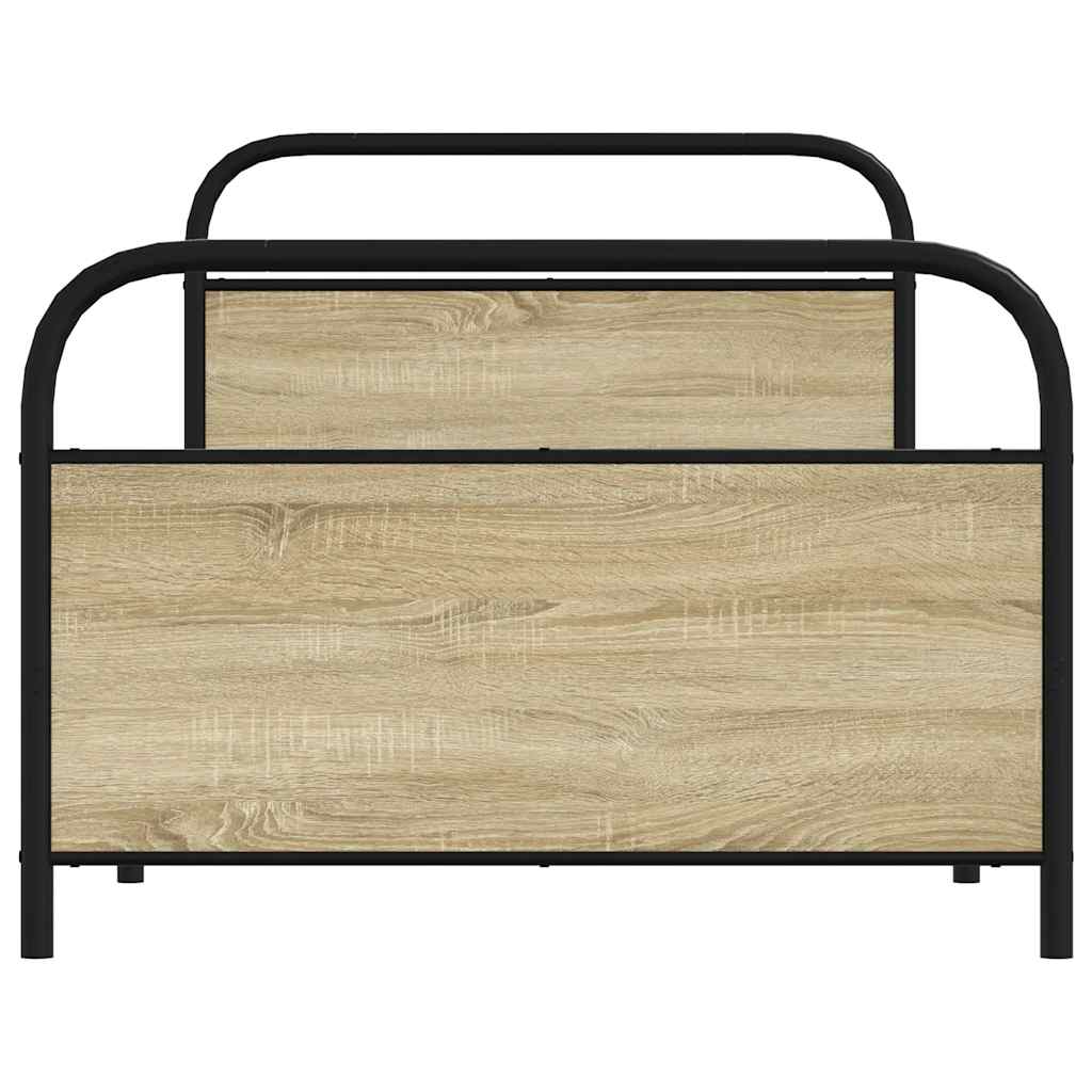 sengeramme 100x190 cm uden madras konstrueret træ sonoma-eg