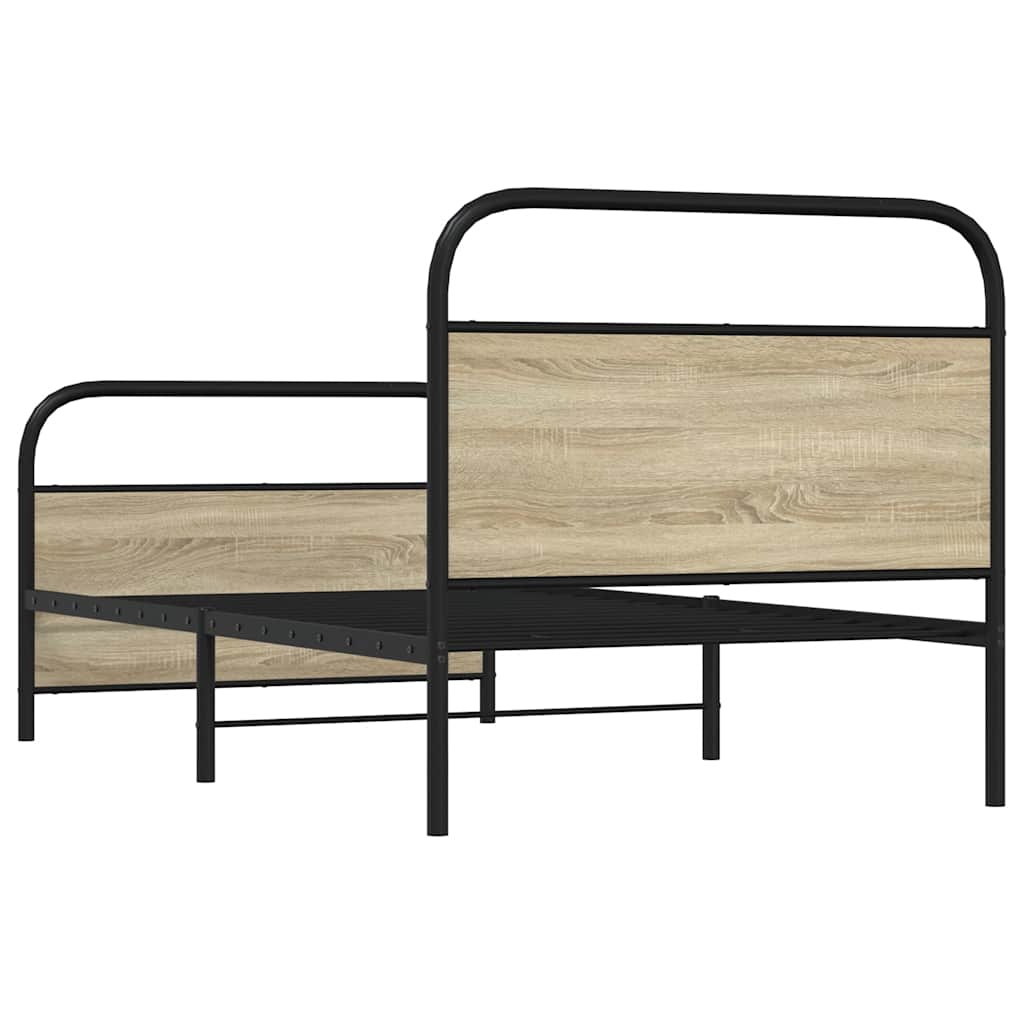 sengeramme 100x190 cm uden madras konstrueret træ sonoma-eg
