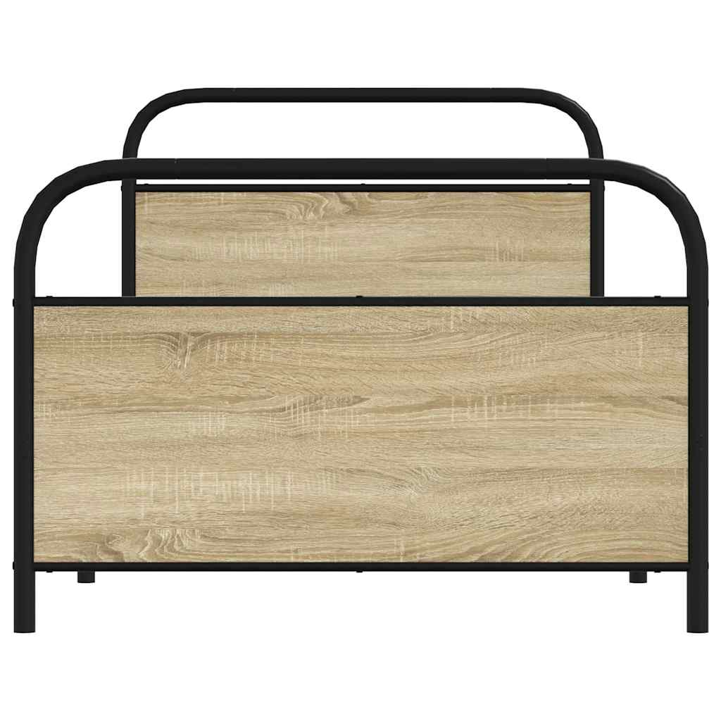 sengeramme 107x203 cm uden madras konstrueret træ sonoma-eg