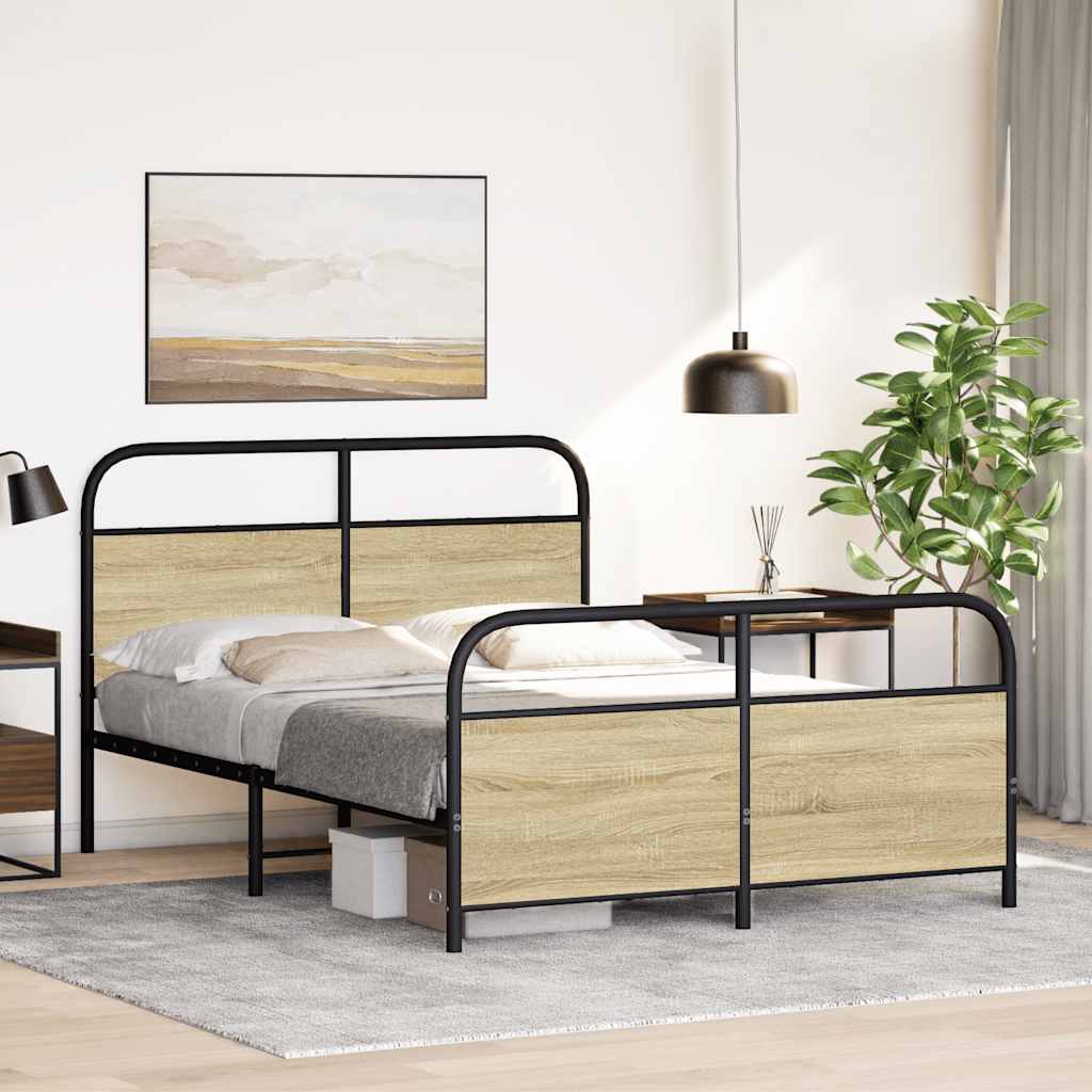 sengeramme 120x190 cm uden madras konstrueret træ sonoma-eg