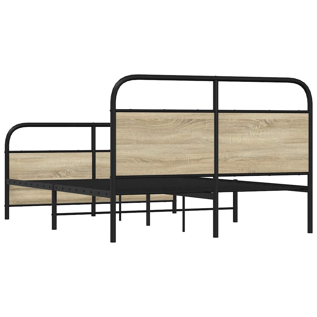 sengeramme 120x190 cm uden madras konstrueret træ sonoma-eg