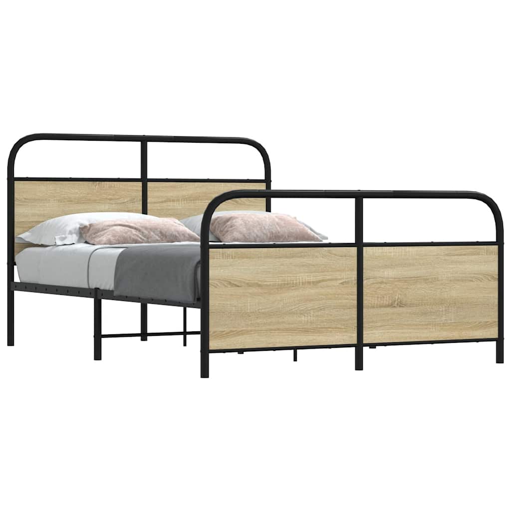 sengeramme 120x190 cm uden madras konstrueret træ sonoma-eg